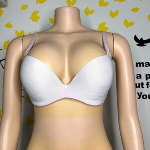 Pink Victoria's Secret Push Up Pigeonnant Bra Size 32DD Light Pink